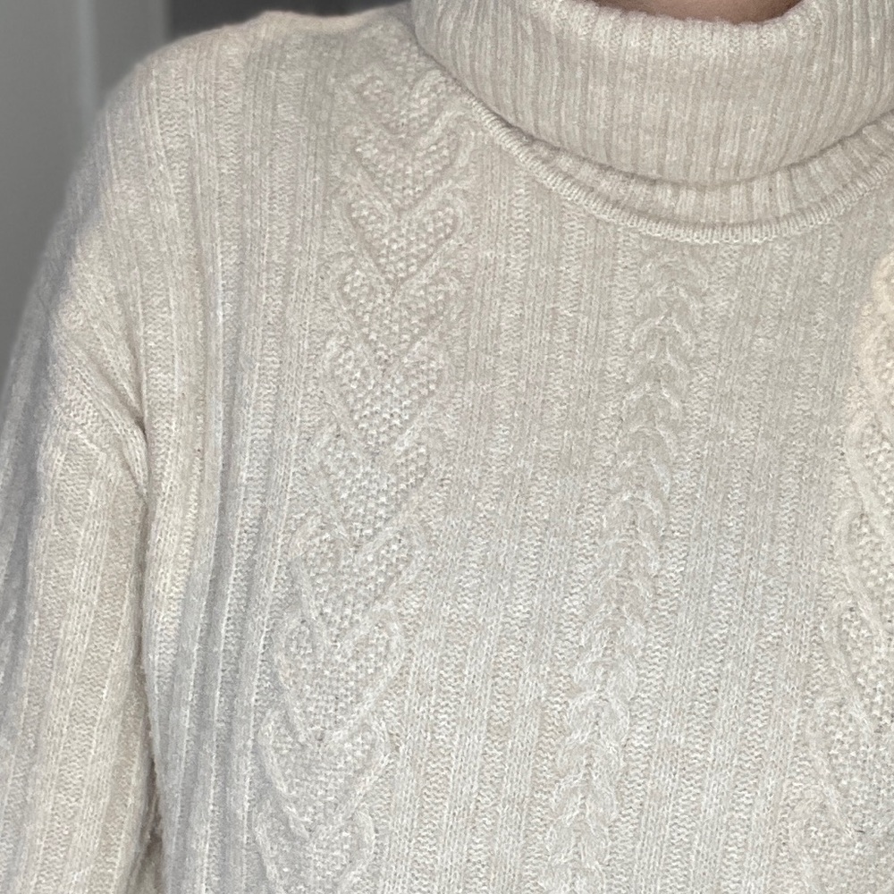 H&M Cozy Cream Turtleneck Sweater - Picture 4 of 4
